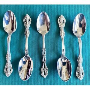 Oneida Michelangelo 18/10 Stainless Steel Teaspoons-Set of 5-Excellent!